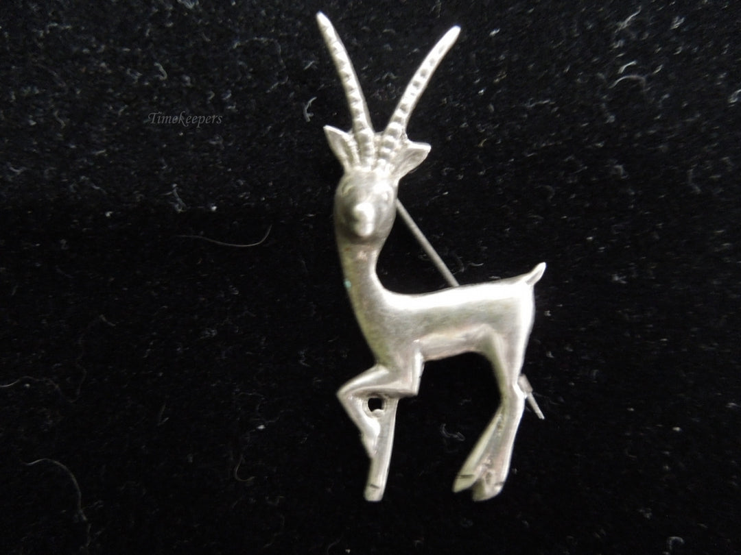 k564 Adorable Sterling Silver Gazelle Pin