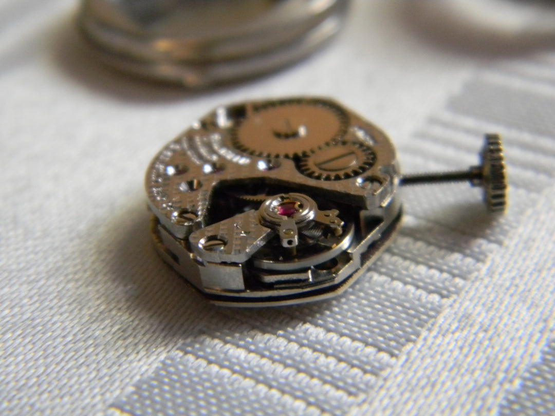 h438 Beautiful Silver tone Pendant Watch with Colored Stones