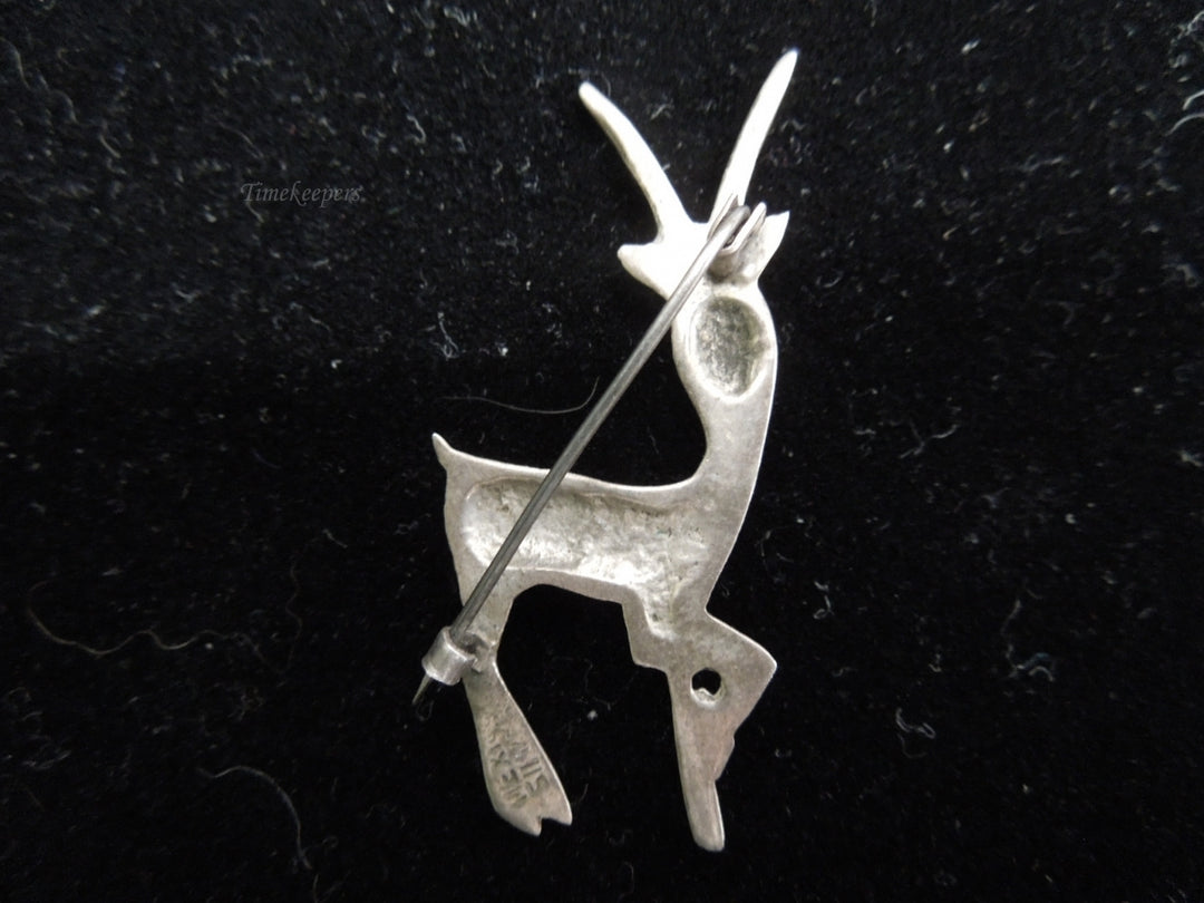 k564 Adorable Sterling Silver Gazelle Pin