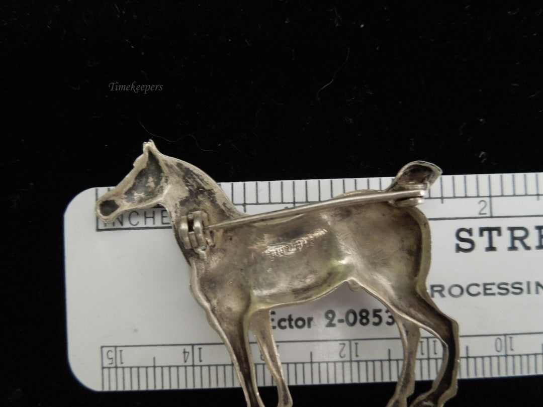 k565 Stylish Sterling Silver Horse Pin