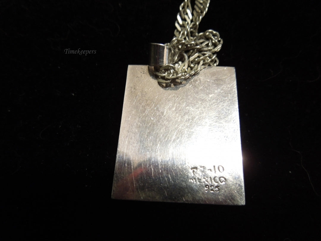 k573 Pretty Sterling Silver Book Locket on a 14" Silver Tone Chain