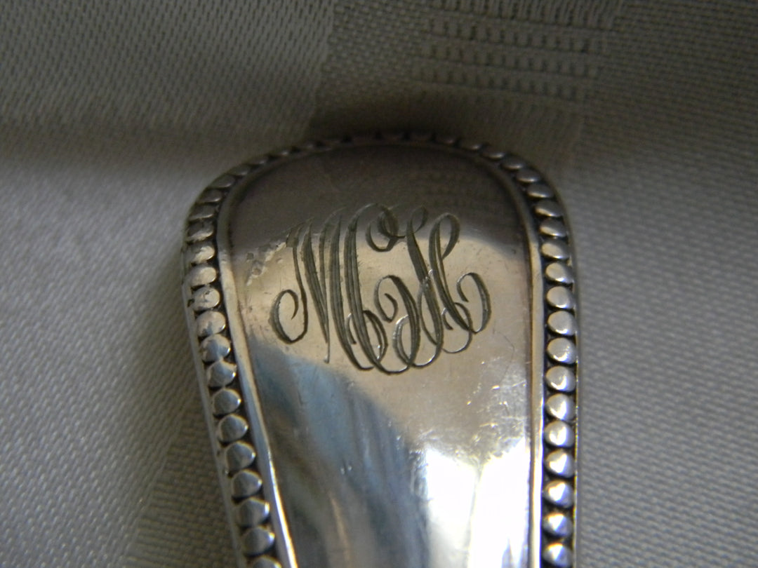 h440 Vintage Sterling Silver Embossed Fruit Serving Spoon