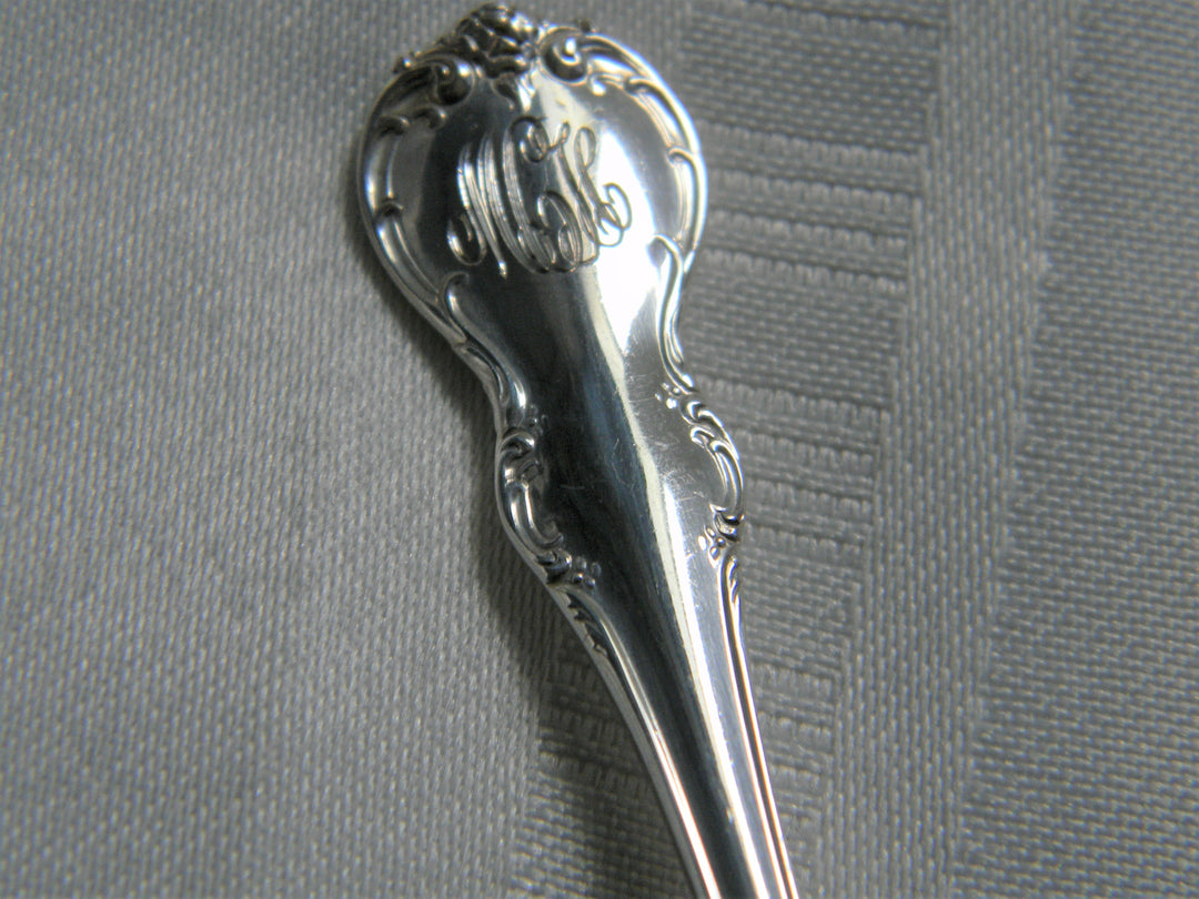 h441 Vintage Towle Sterling Silver (4) Demitasse Spoons with Monograms