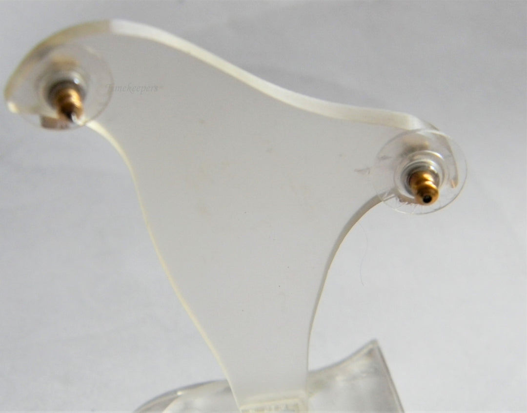 p332 Fun Set of 2 Pairs of Earrings Multicolor Dangles and Gold tone Small Hoops