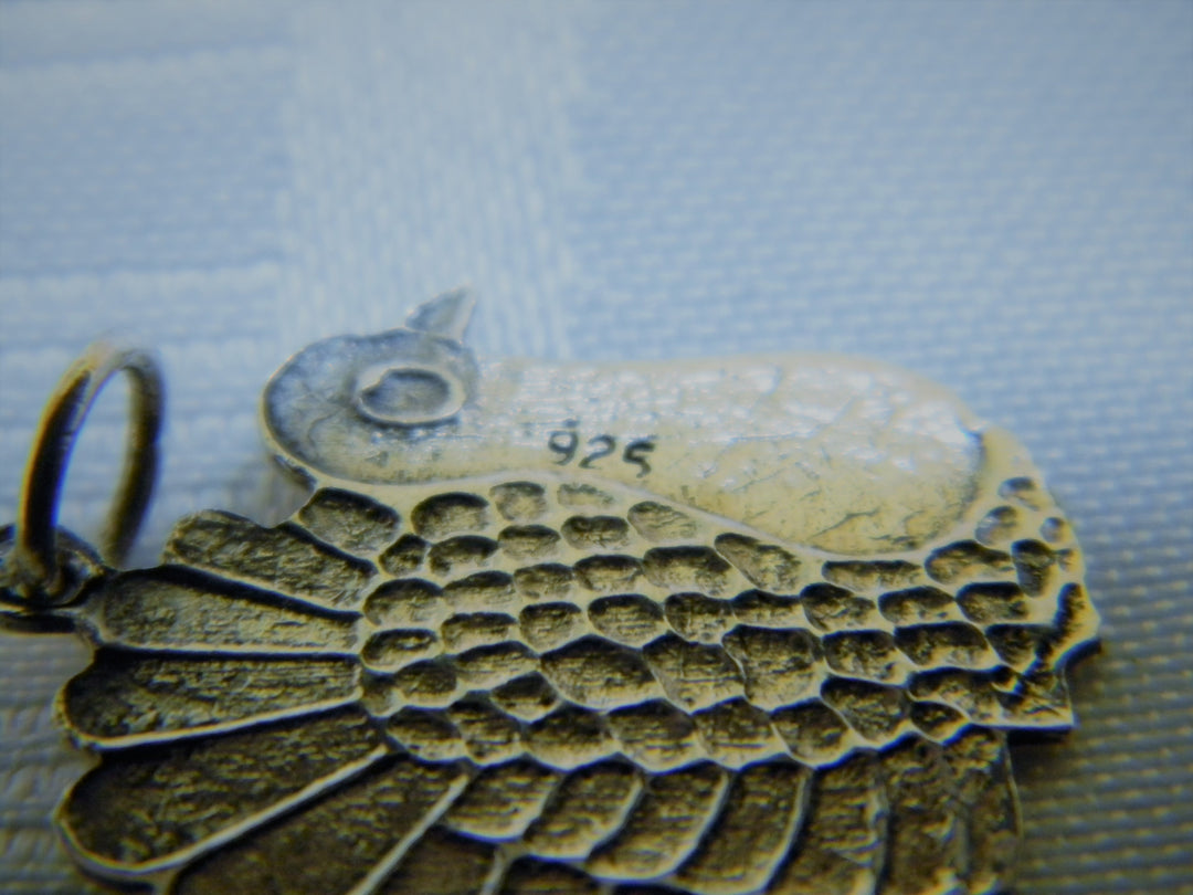 h447 Sterling Silver Turkey Charm or Pendant