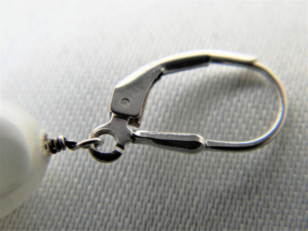 j391 Stunning Freshwater Pearl Dangle Sterling Silver Earrings