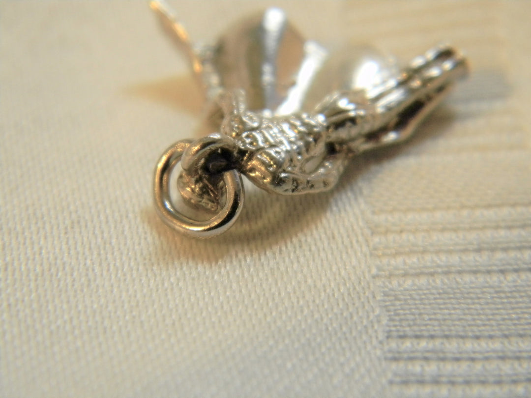 h453 Great Sterling Silver Bull Fighter Matador Charm or Pendant