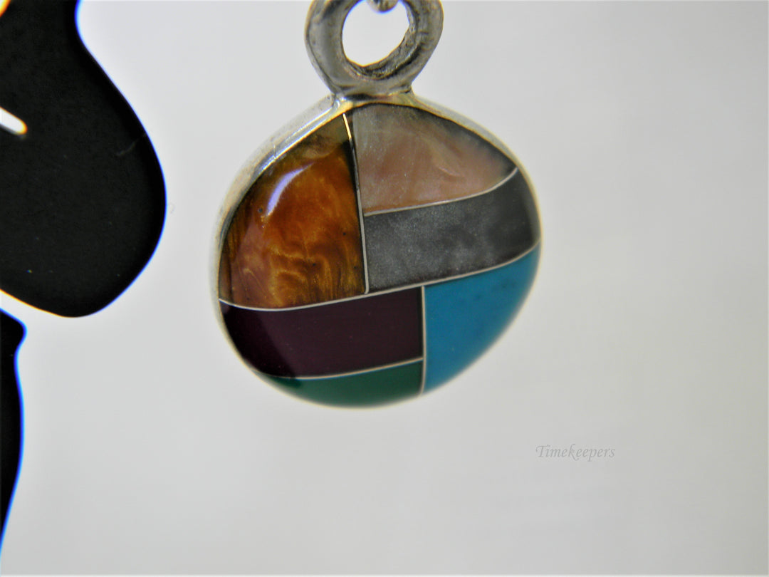 j398 Beautiful Sterling Silver Earrings with Gem Stones on French Hooks