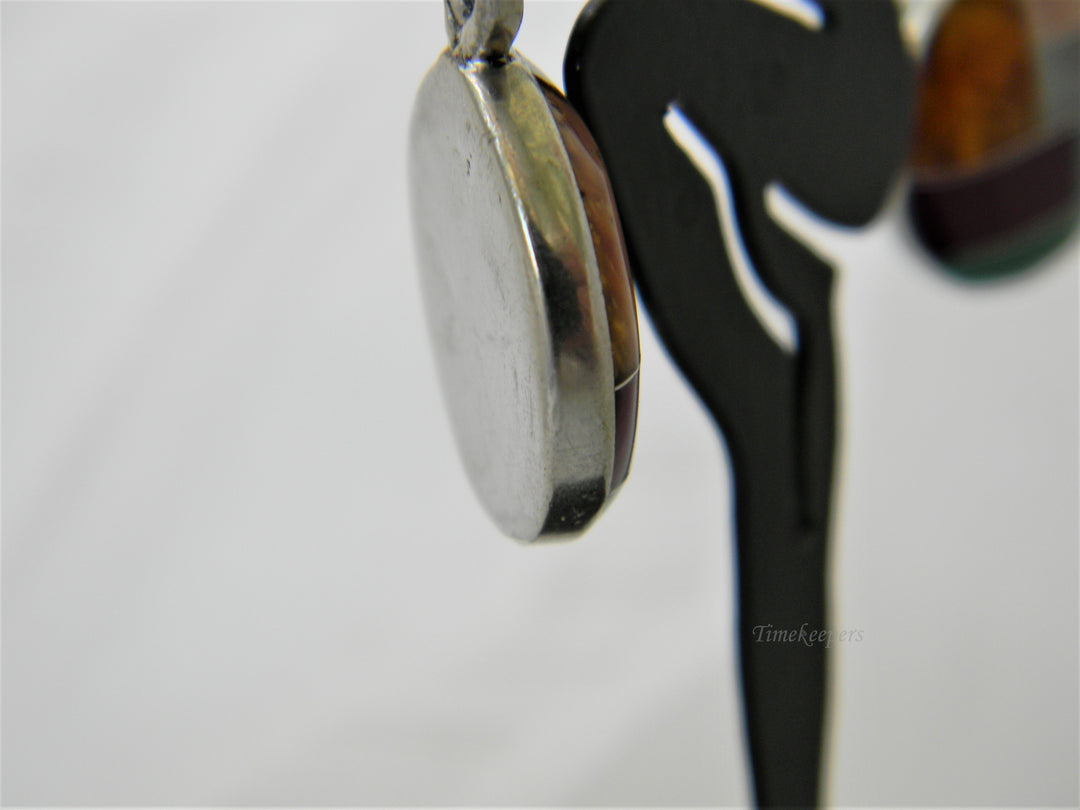 j398 Beautiful Sterling Silver Earrings with Gem Stones on French Hooks