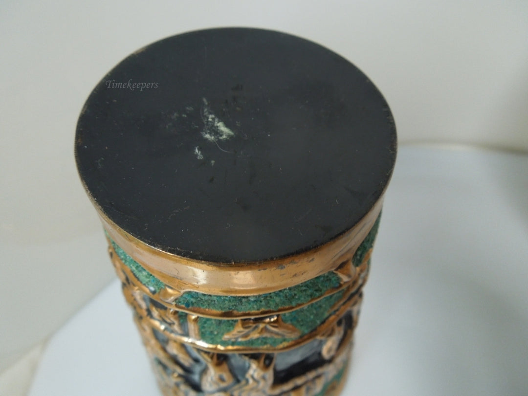 s983 Vintage Peruvian Handmade Copper Cup with Symbols and Animals. Copper is Hand Hammered and Embossed, REPOUSSE