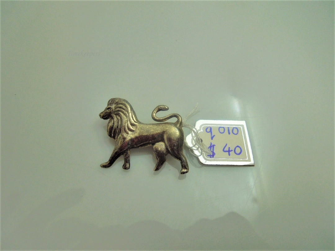 q010 Vintage Sterling Silver Cute Little Lion Pin/Brooch