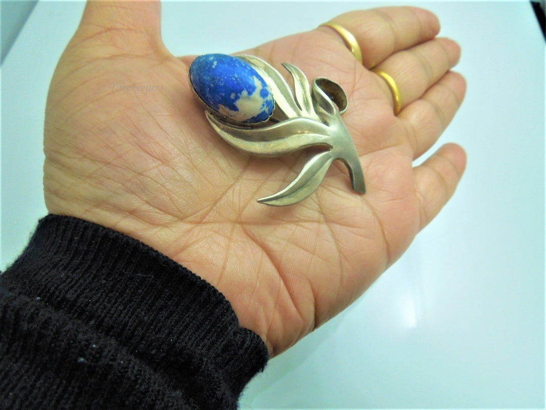q011 Vintage Sterling Silver Single Floral Leaf Pin/Brooch/Embellishment