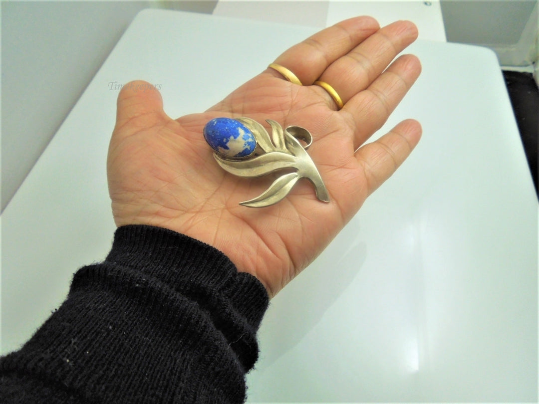 q011 Vintage Sterling Silver Single Floral Leaf Pin/Brooch/Embellishment