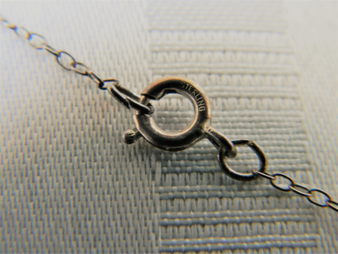 j406 Vintage Catholic Miraculous Medal in Sterling Silver Pendant Necklace