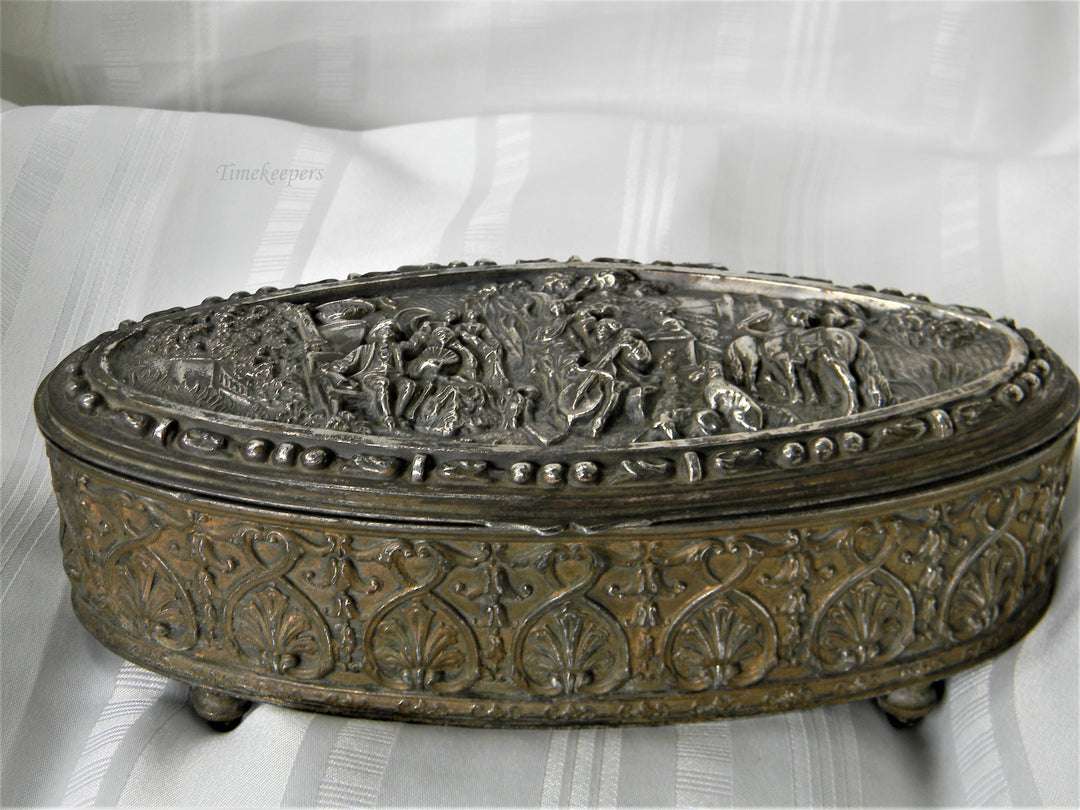 j430 Vintage Jennings Brothers Silver plated Casket #2555