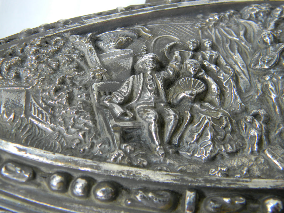 j430 Vintage Jennings Brothers Silver plated Casket #2555