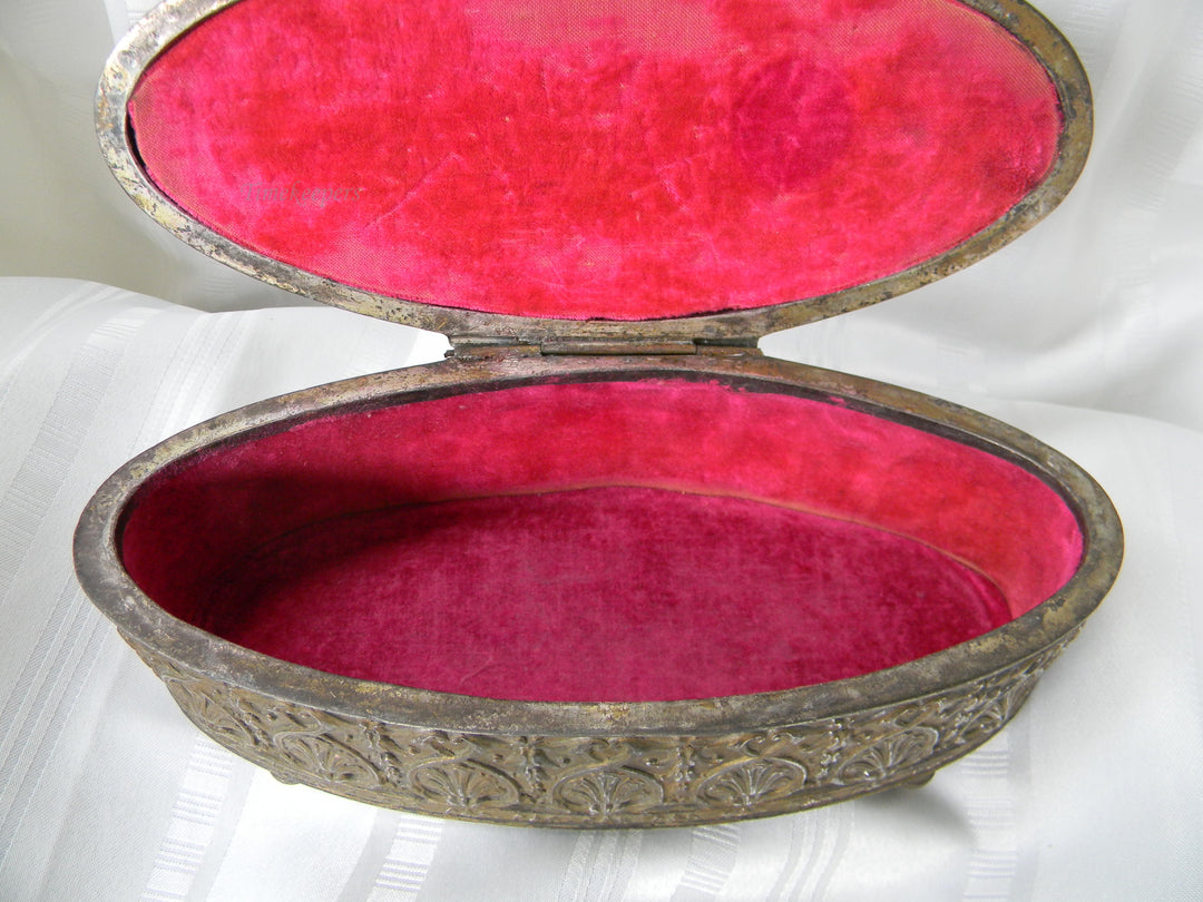 j430 Vintage Jennings Brothers Silver plated Casket #2555