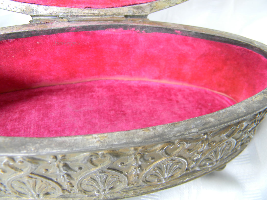 j430 Vintage Jennings Brothers Silver plated Casket #2555