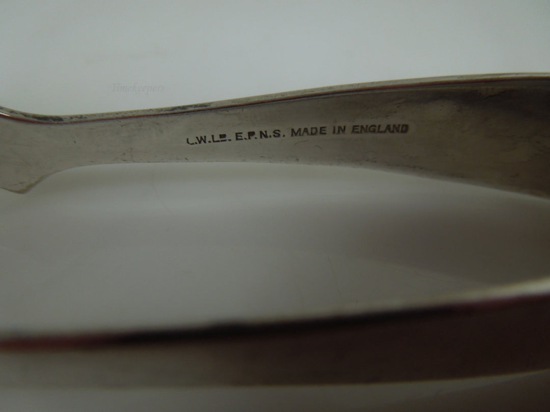 r224 Antique EPNS Silver Plated Pickle, Olive Tongs Made In England