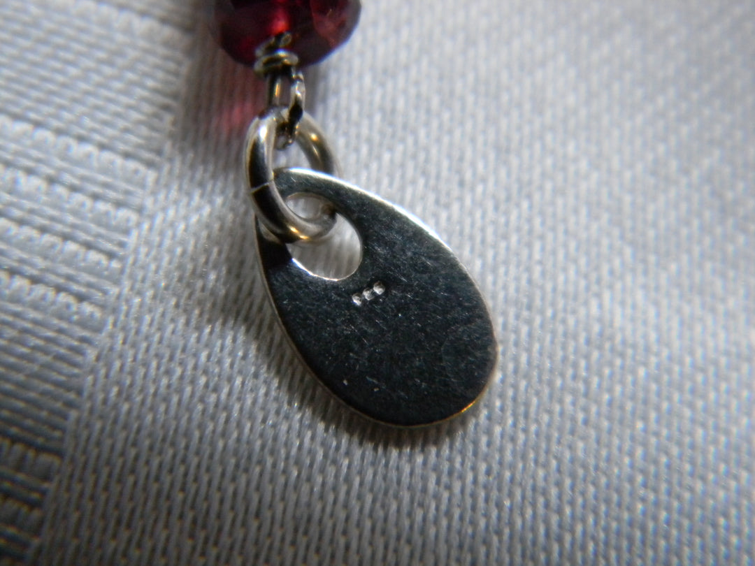 h489 Stunning Sterling Silver Dangle Beaded Earrings with Tear Drops