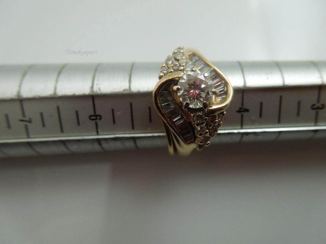 q064 Stunning 14k Yellow Gold Diamond Ring For Engagement/Wedding