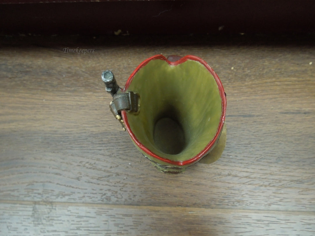 r258 Western Cowboy Boot w/Riffle Detailed Worn Pencil Holder Paper Weight