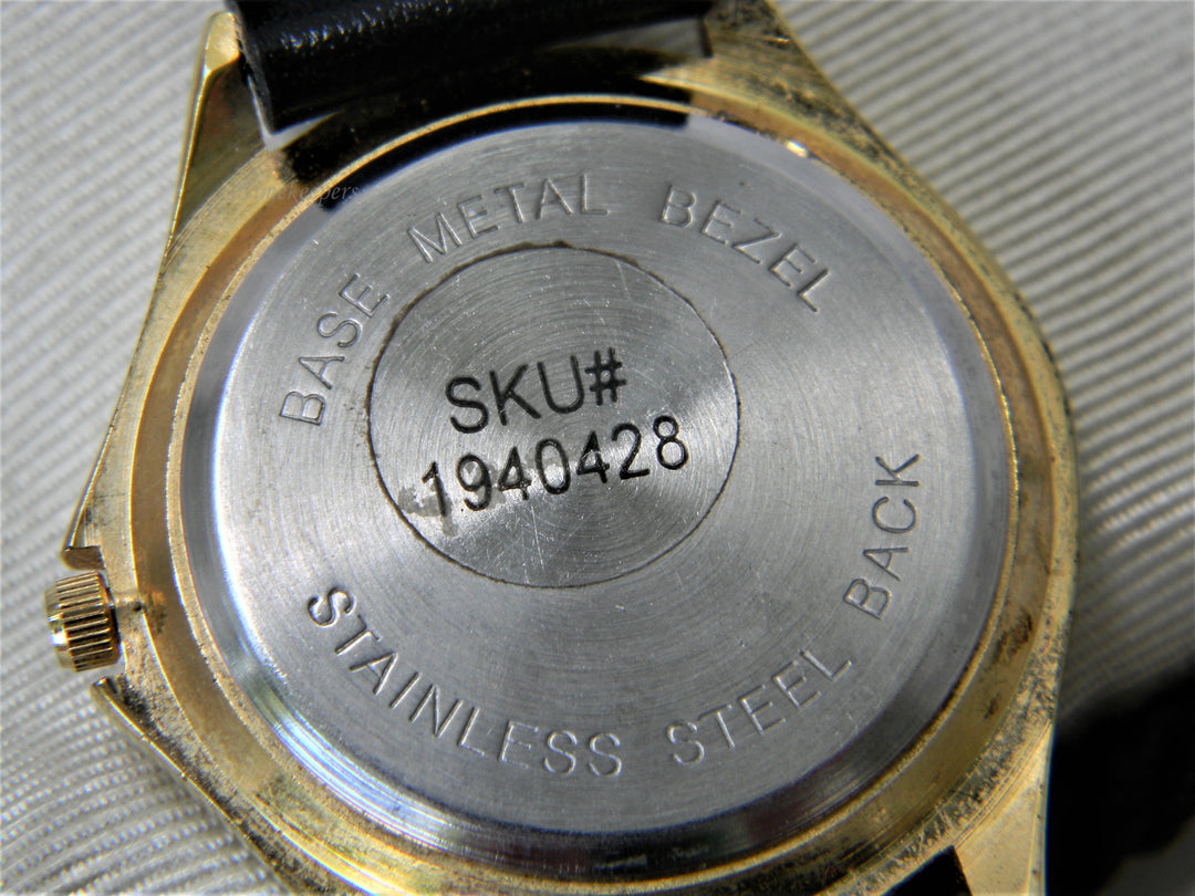 j453 Handsome Two Tone Quartz Edison Watch with Leather Band