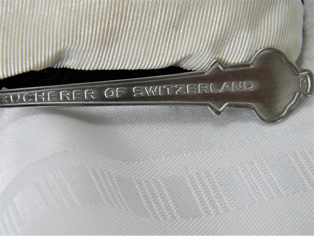 j455 Vintage Collectible Rolex Bucherer Lucerne Silver Plate Spoon