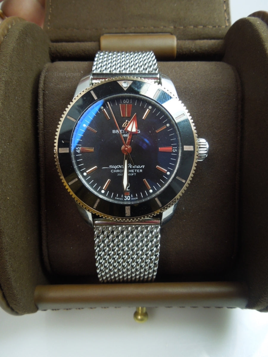 s722 Breitling SuperOcean Heritage 4B2030 Automatic-44 18k Red Gold Men's Watch