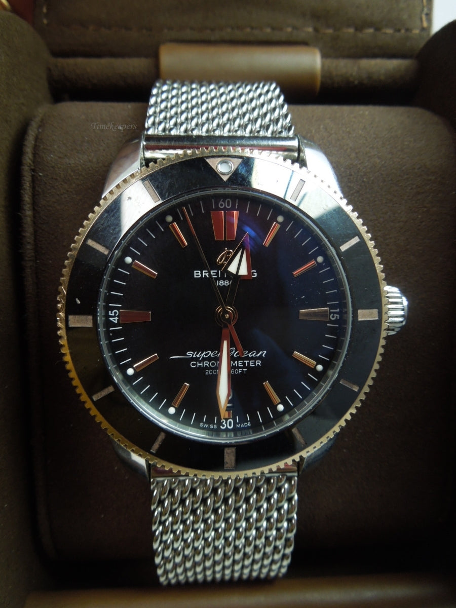 s722 Breitling SuperOcean Heritage 4B2030 Automatic-44 18k Red Gold Men's Watch