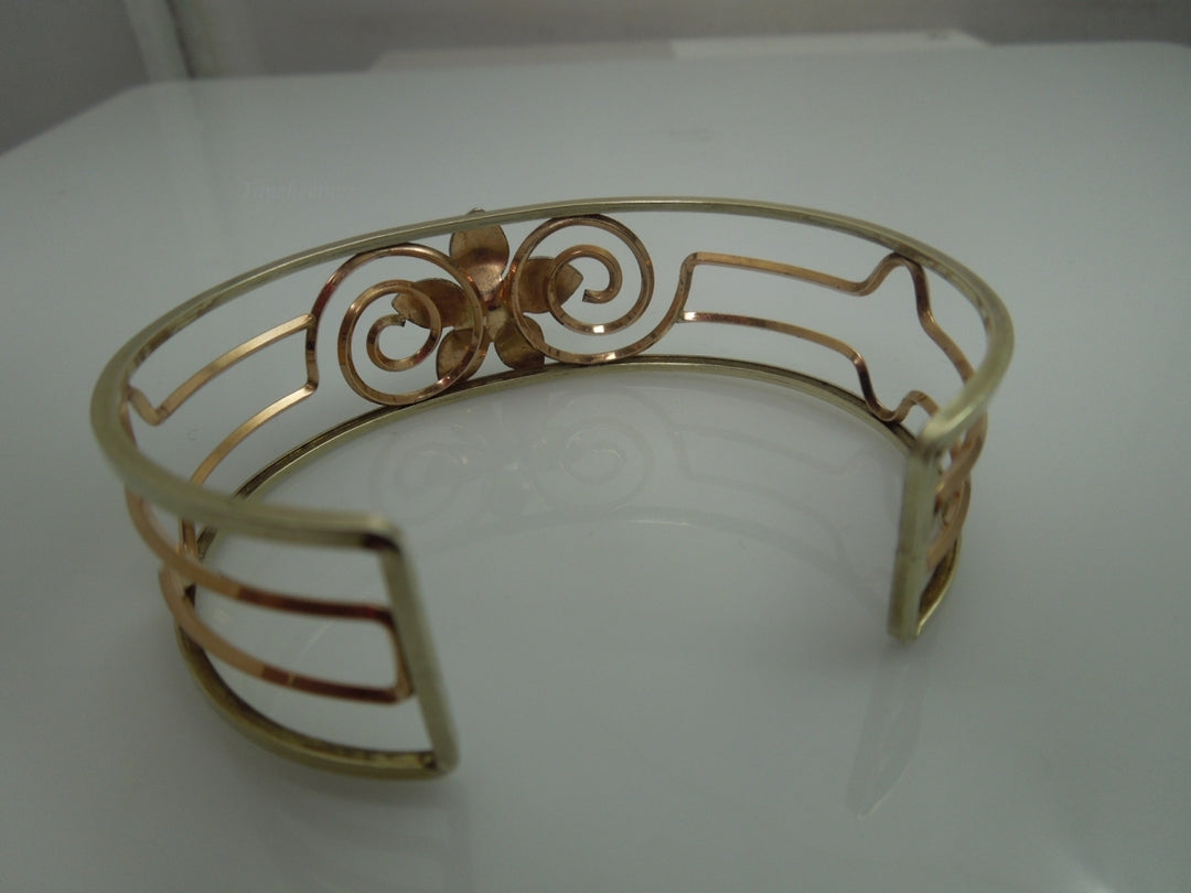 q097 Beautiful Vintage Krementz Cuff Bracelet For Women