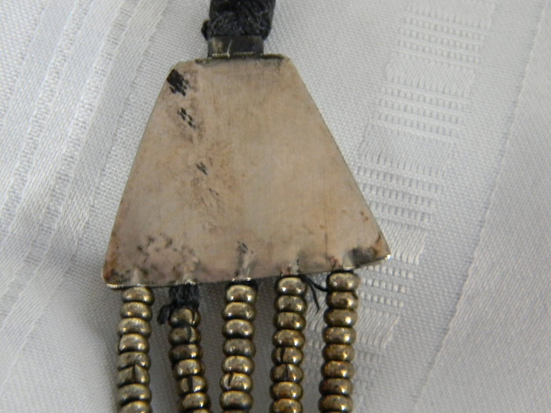 h530 Stunning Vintage Beaded Collar Necklace with Blue Lapis