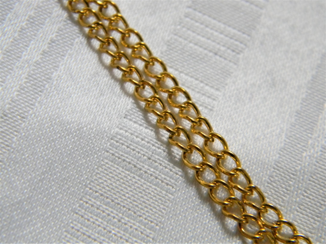 h534 Pretty Retro Long Chain Black Beaded Tassel Gold Tone Necklace