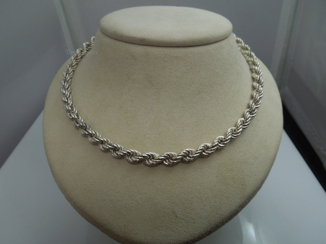 q107 Sterling Silver Rope Chain Size 20" For Ladies