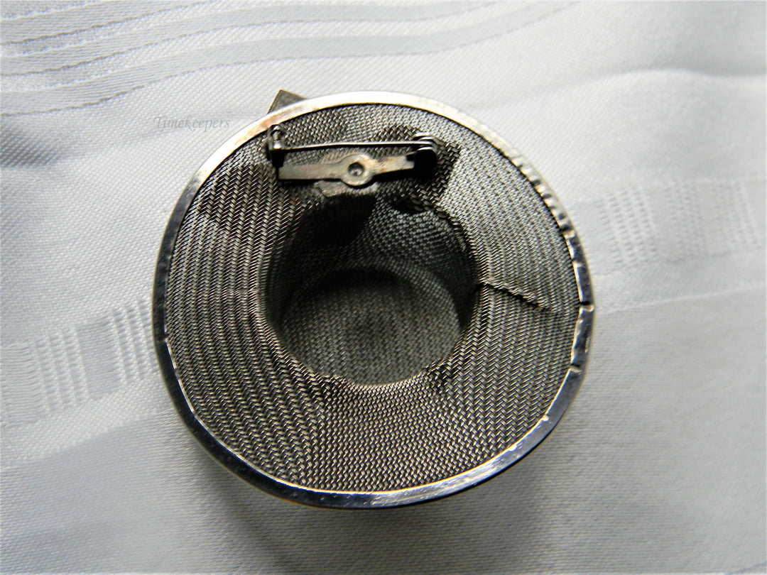 j488 Beautiful Unique Mesh Pin shaped like a Hat with a Red Rose