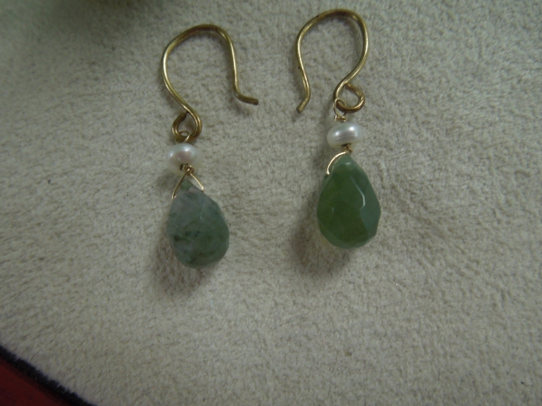 q120 Ladies Gold Plated Dangle Earrings