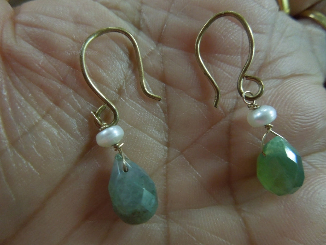 q120 Ladies Gold Plated Dangle Earrings