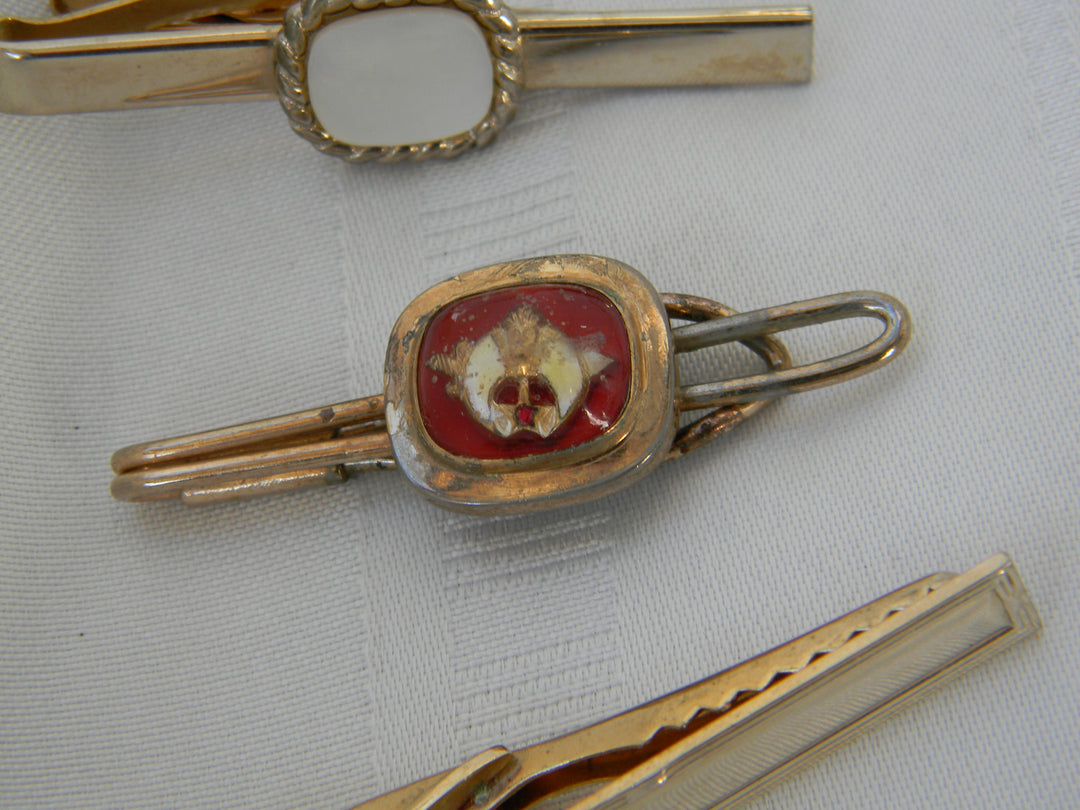 h554 Vintage Lot of 10 Tie Bars Brand and Finish Varies