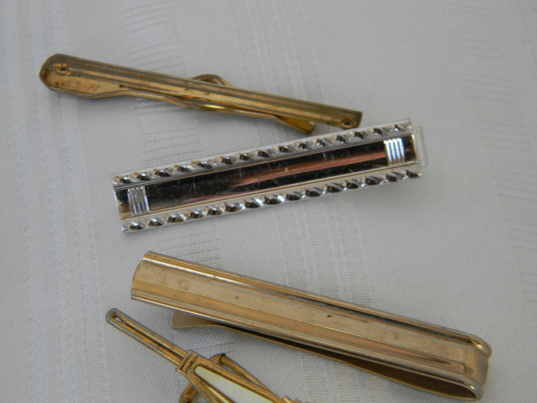 h554 Vintage Lot of 10 Tie Bars Brand and Finish Varies