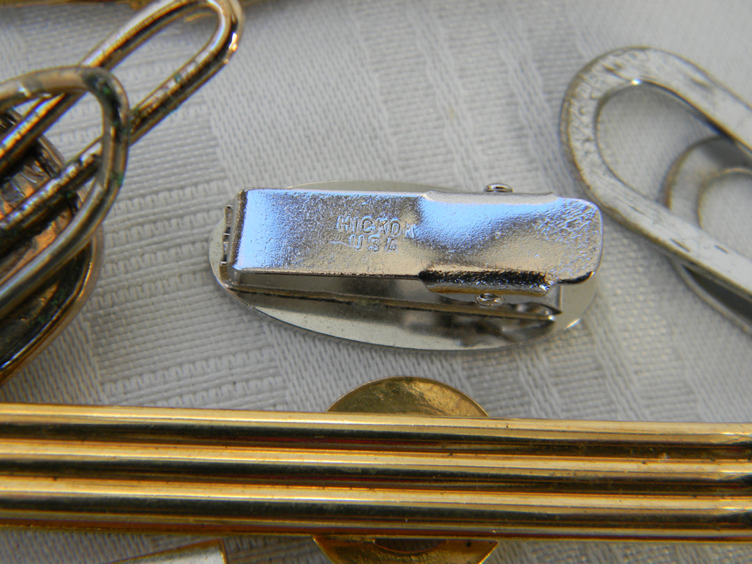 h554 Vintage Lot of 10 Tie Bars Brand and Finish Varies