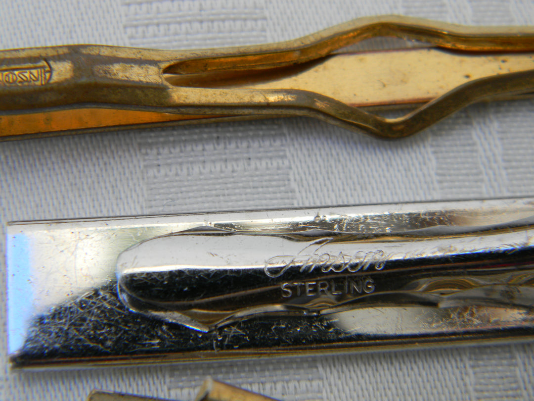h554 Vintage Lot of 10 Tie Bars Brand and Finish Varies