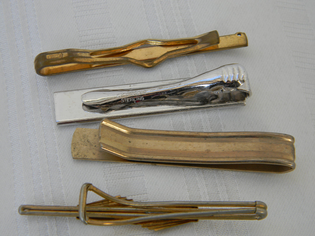 h554 Vintage Lot of 10 Tie Bars Brand and Finish Varies
