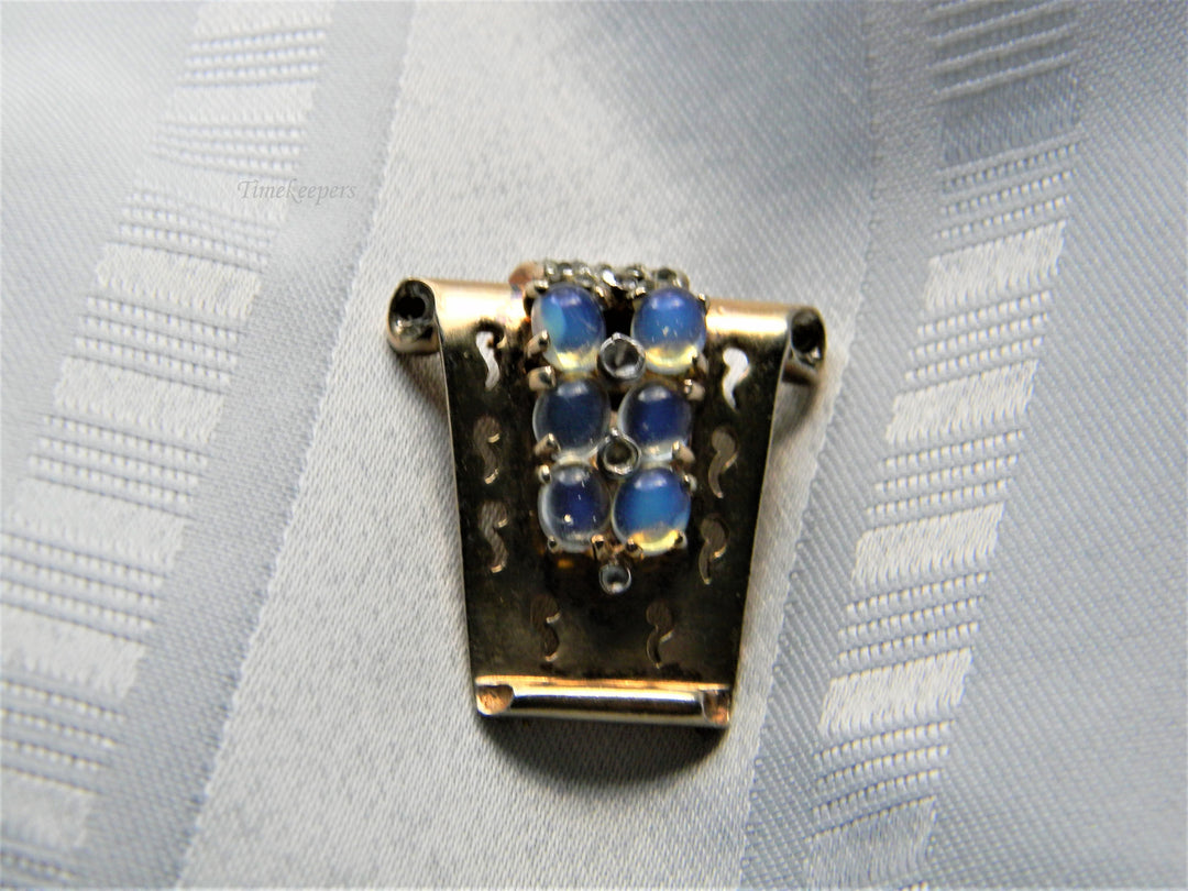 j502 Great Vintage Scarf/ Hat Pin/ Shawl Pin in Sterling With Gold Plating