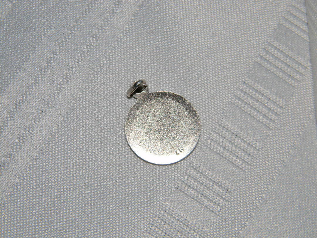 j508 Nice Religious Catholic Medal Charm or Pendant in Sterling Silver