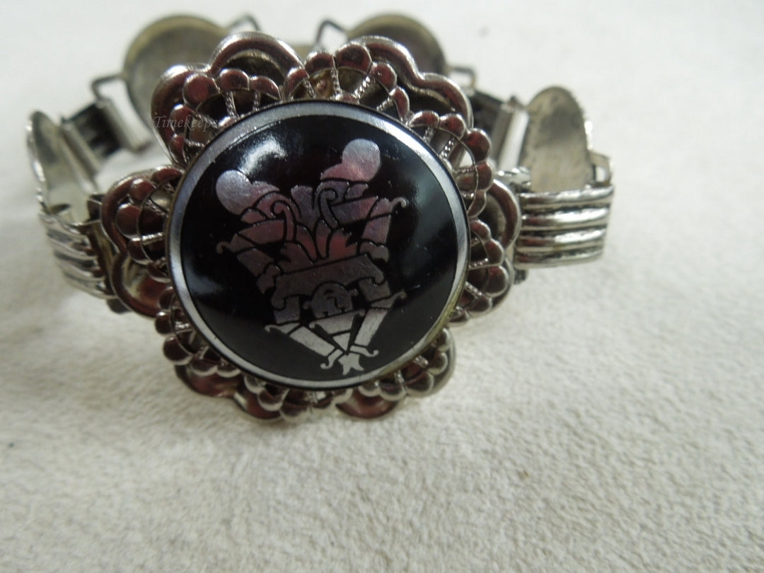 q145 Ladies Set of 2 Silver Plated Bracelets Size 6.5" (approx.)