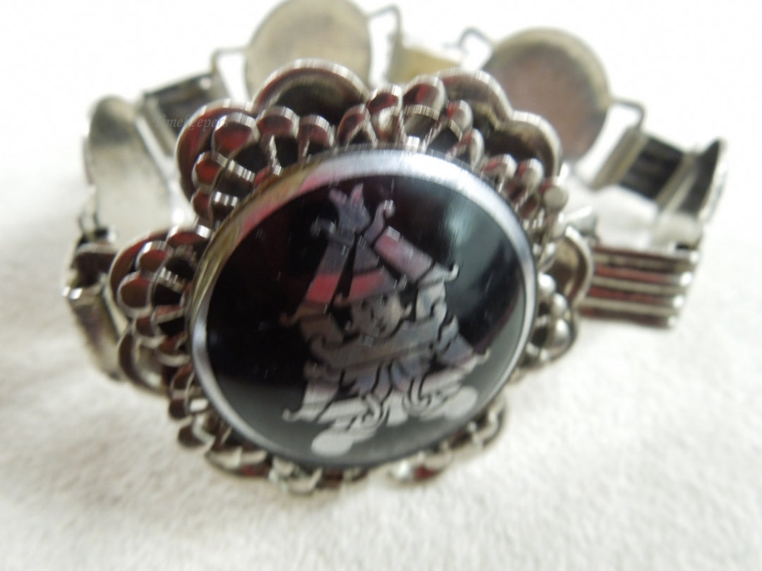 q145 Ladies Set of 2 Silver Plated Bracelets Size 6.5" (approx.)