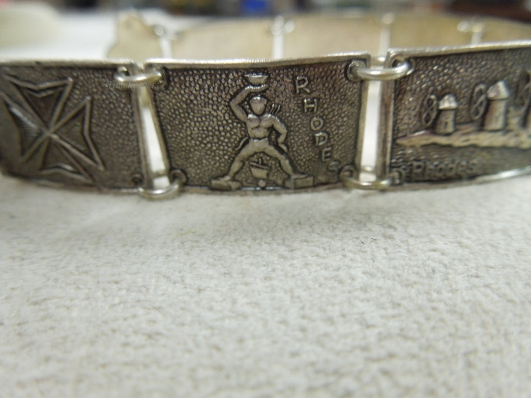 q145 Ladies Set of 2 Silver Plated Bracelets Size 6.5" (approx.)