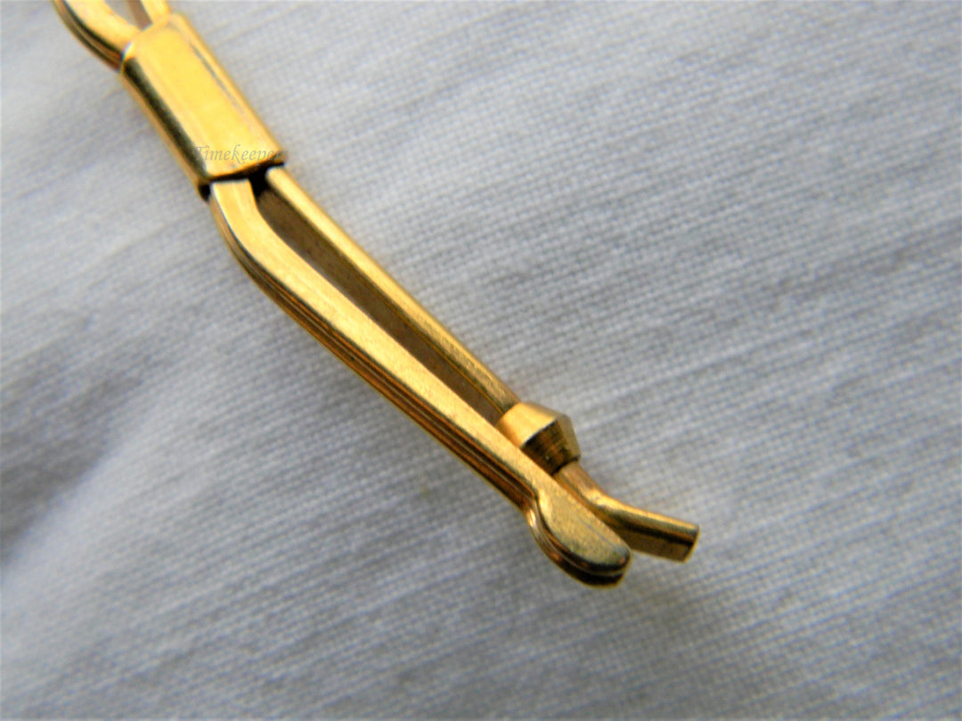 j503 Great Vintage Ball Grip Collar Stay in Gold Tone