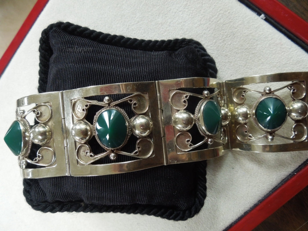 q150 Sterling Silver Made In Mexico Wide Bracelet 7"