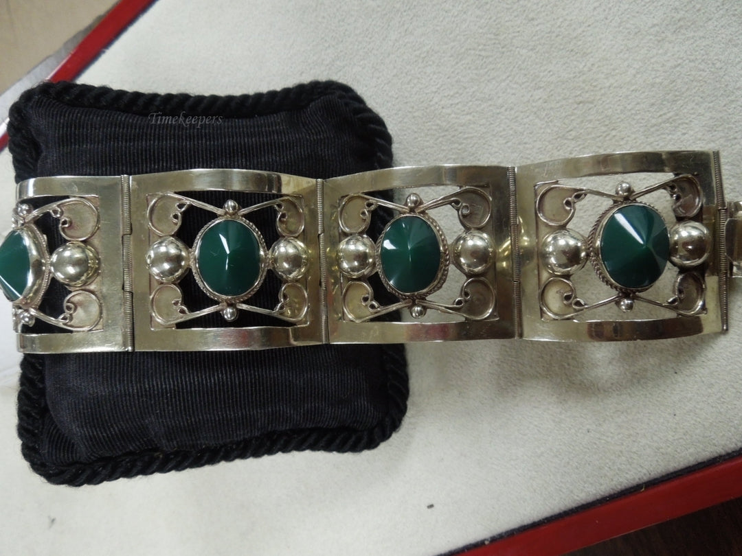 q150 Sterling Silver Made In Mexico Wide Bracelet 7"